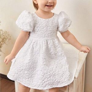 Baby White Flower Girl or Christening Dress